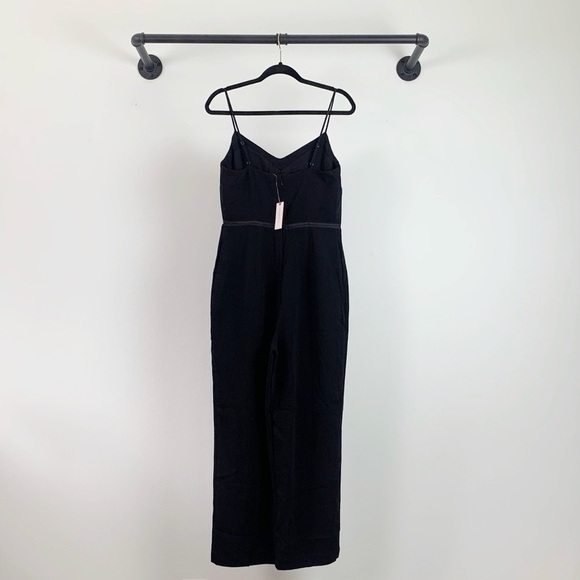 NWT Anthropologie Maeve Sleeveless Magdalena Sleeveless Crepe Jumpsuit Black - Picture 4 of 7